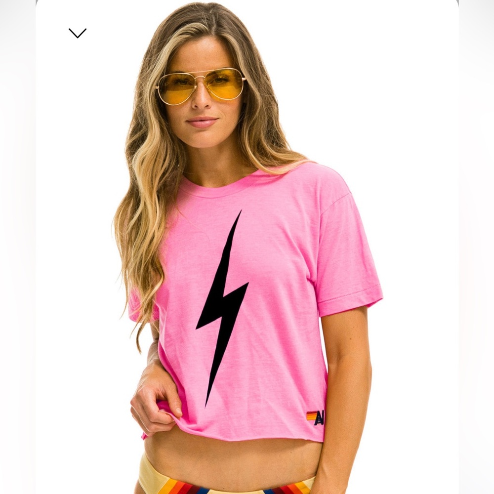 Aviator Nation Boyfriend Cropped Tee